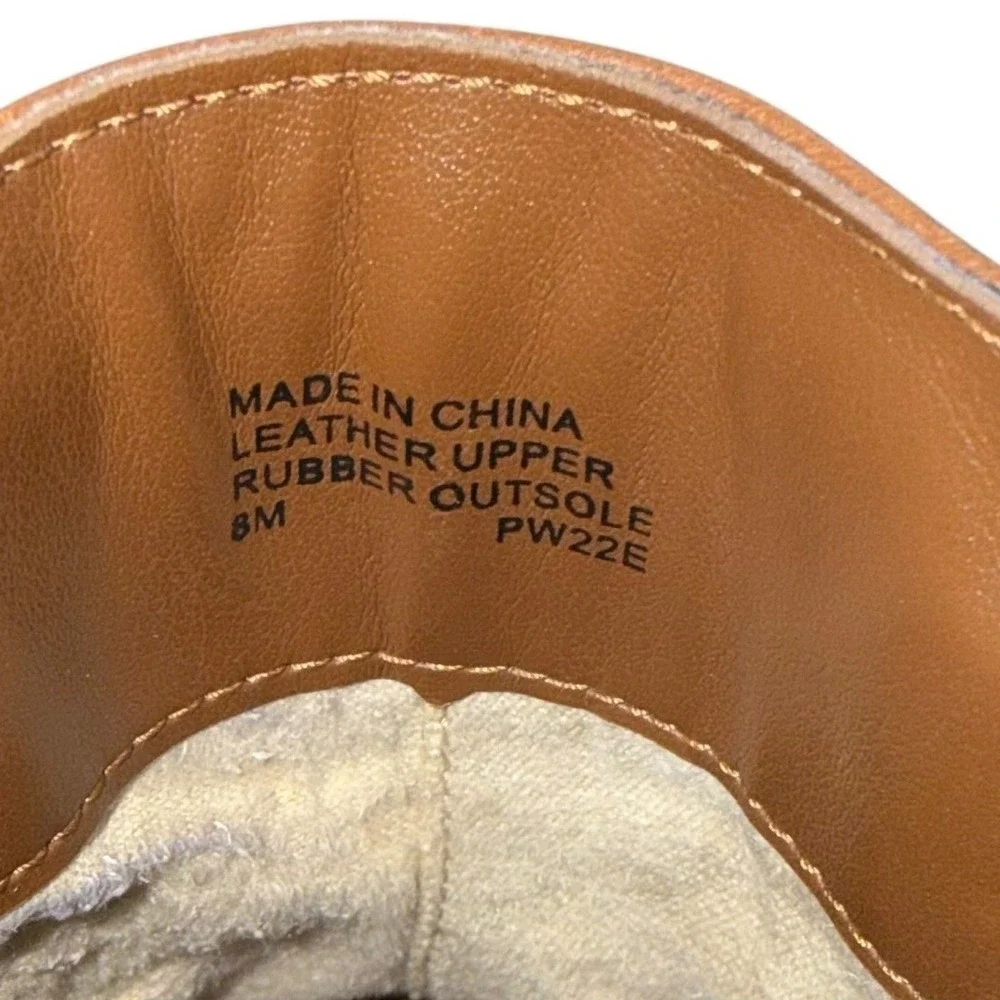 Michael Kors‎ Ridley Gore Bootie Leather Studded Luggage Tan Chelsea Boot size 8